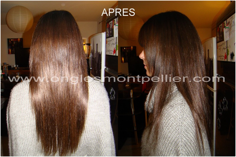 pose extensions de cheveux naturels chaud keratine domicile