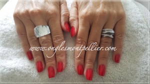 ongles rouge p